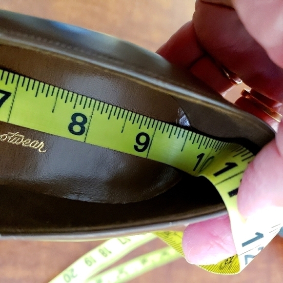 Vintage Andrew Gellar Leather Brown Pumps 7AAA EU In Bix - Picture 13 of 13